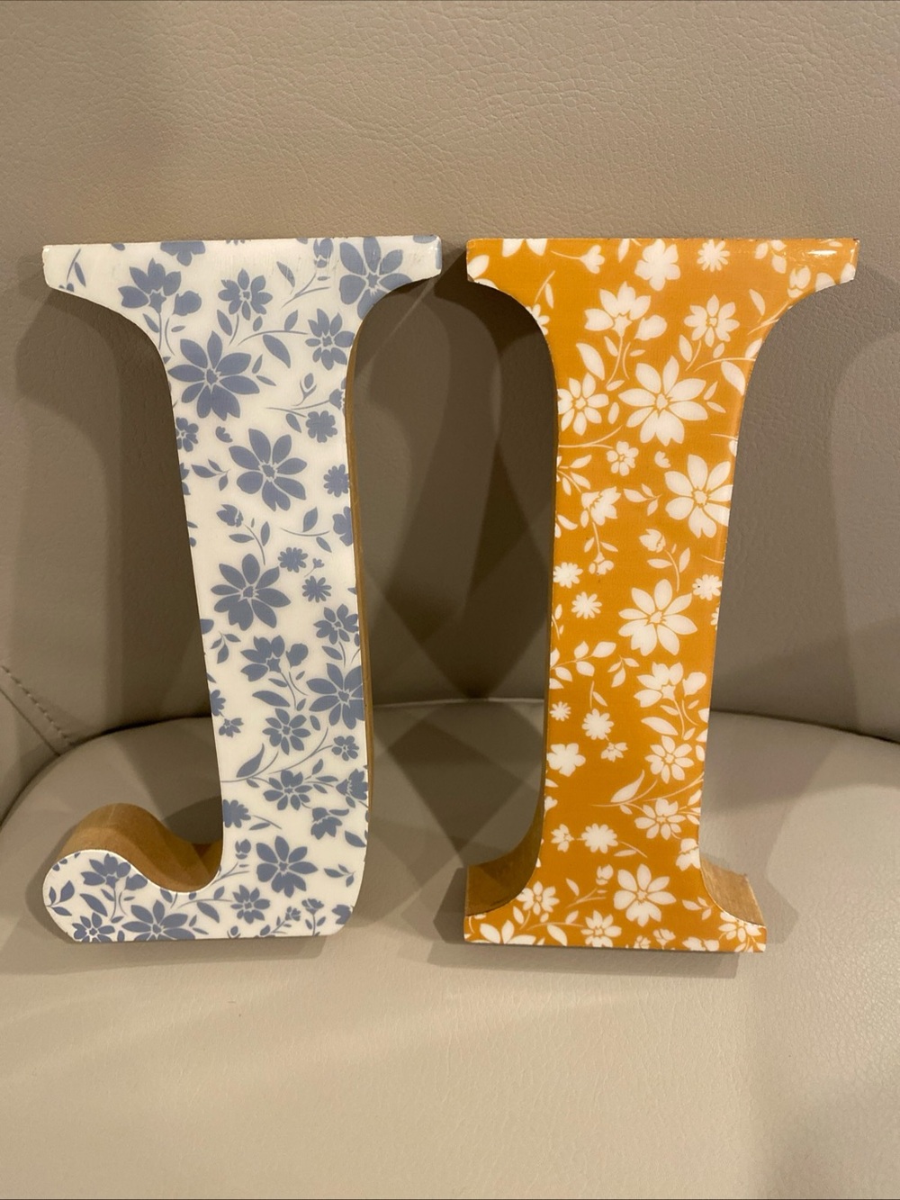 Decorative Floral Letter I and J Wall Hanging Decor Ashland Read
